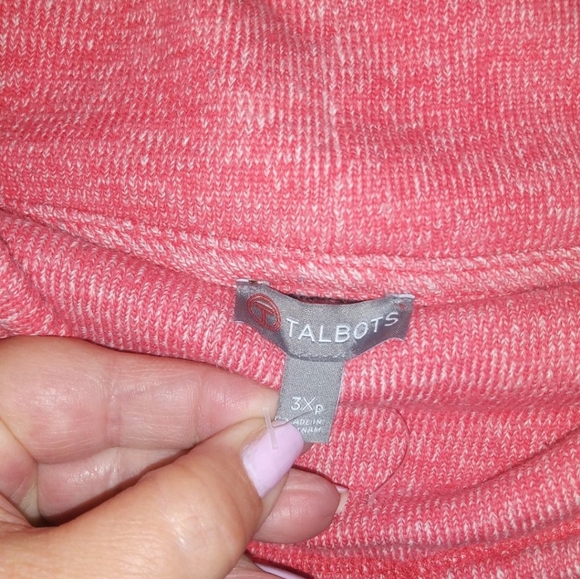 T by Talbots Drawstring Cowl Neck Pullover Top Size 3Xp - Picture 3 of 4